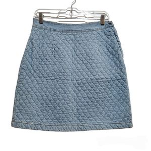 Monique Fashion Light washed Quilted Skirt Size 12